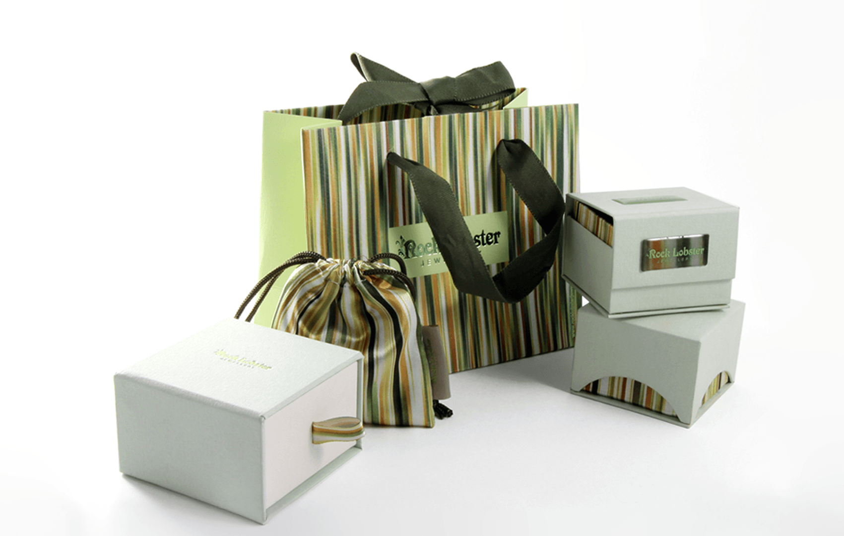Rock Lobster Jewelry Packaging – Custom Boxes, Bag, and Pouch Set