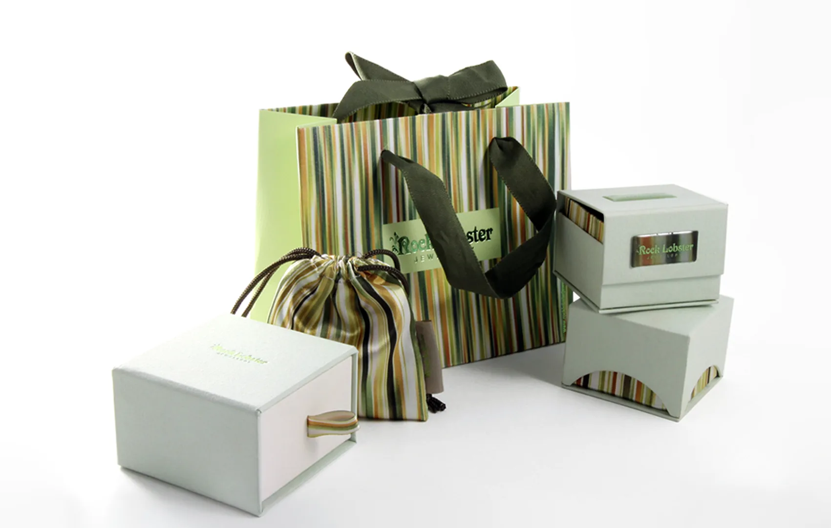 Rock Lobster Jewelry Packaging – Custom Boxes, Bag, and Pouch Set