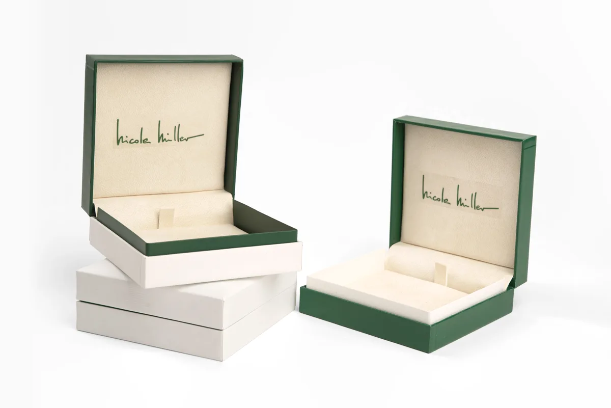 Nicole Miller Jewelry Boxes – Custom Two-Tone Hinged Design